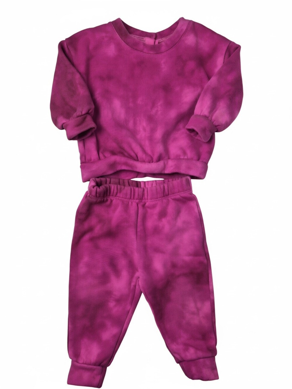 Baby GAP Pink Tie Dye Sweatshirt & Sweatpants 2 Piece Tracksuit Set 6-12 Months